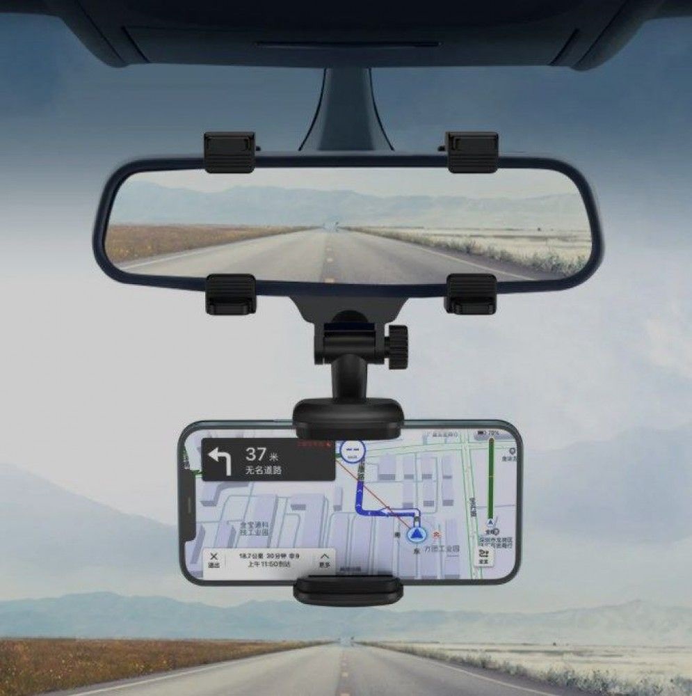 XO XOP-CARHOLDER-C70-BK visszapillantóra rögzíthető fekete telefontartó