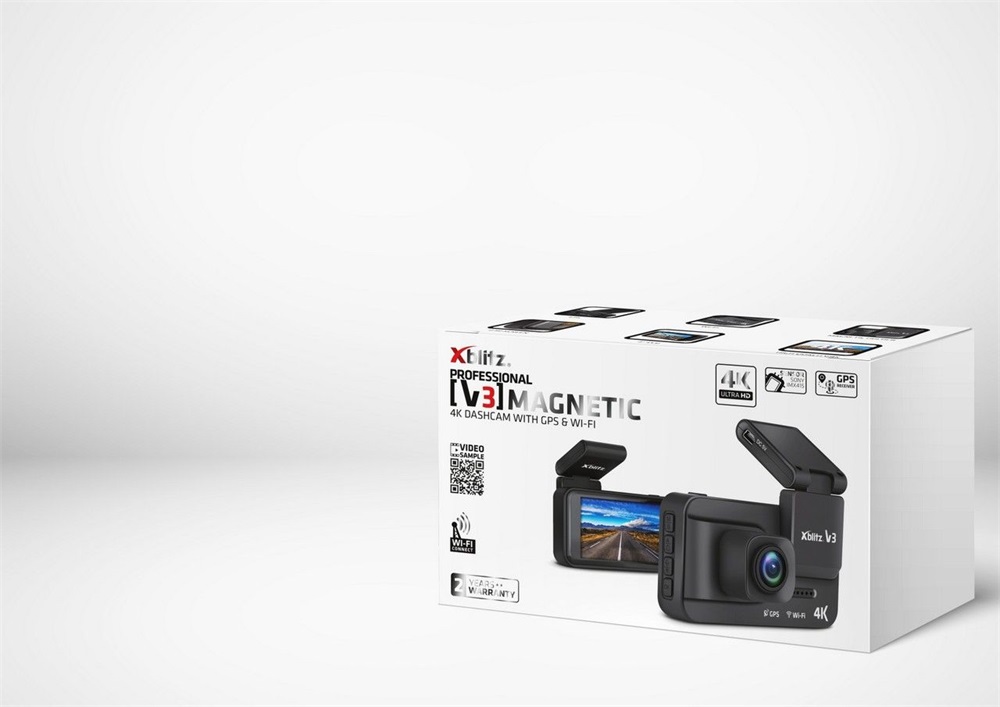 Xblitz V3 Magnetic 4K menetrögzitő kamera
