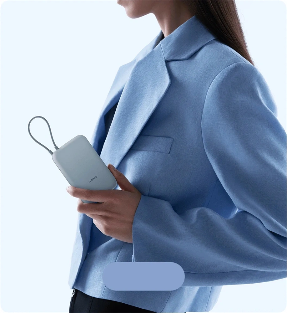 Xiaomi BHR9073GL 10000mAh (integrált kábel) kék power bank