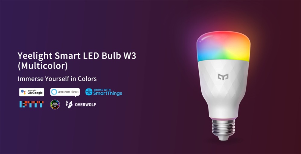 Xiaomi Yeelight Smart LED Bulb W3 (Multicolor) okos izzó