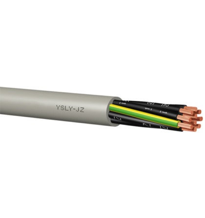 YSLY-OZ 300/500V 2 x 2,5 mm2  sodrott réz erű, csepegő olajálló vezérlőkábel