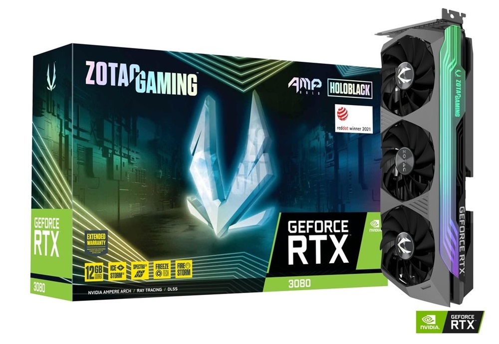 Zotac GAMING GeForce RTX 3080 AMP Holo LHR nVidia 12GB GDDR6X 384bit  PCIe videokártya