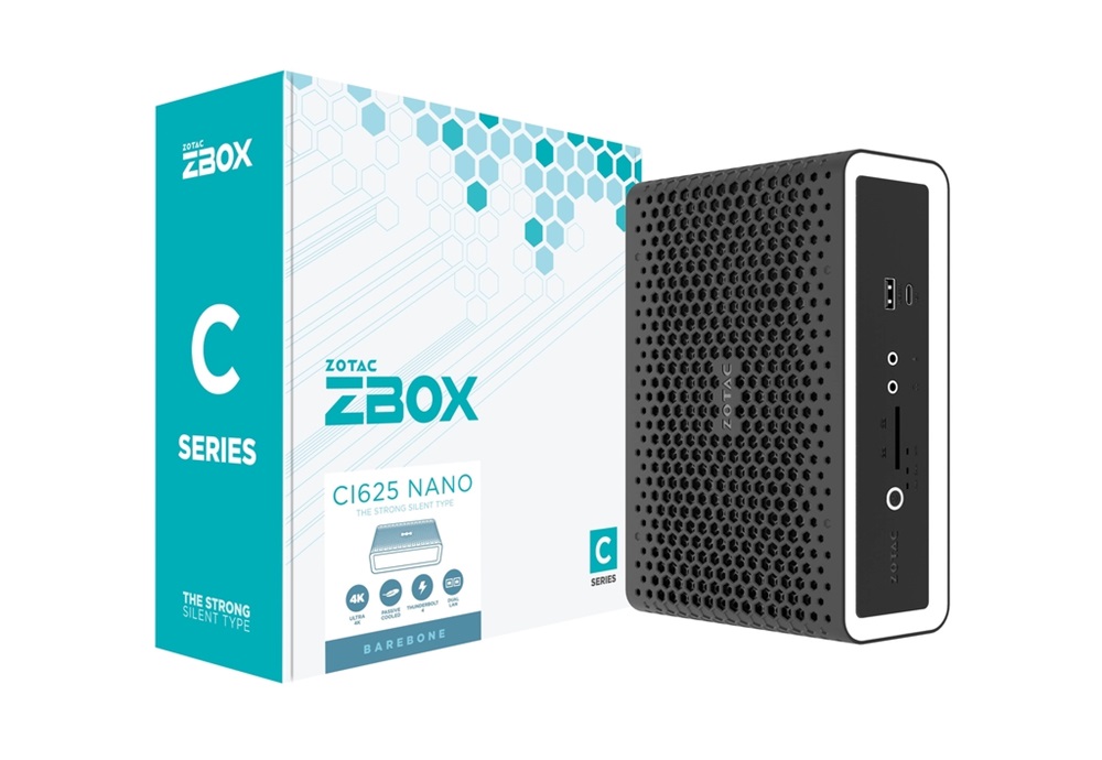 ZOTAC ZBOX-CI625NANO-BE (i3-1115G4/2x SO-DIMM DDR4/1x SATA) mini Intel barbone asztali PC