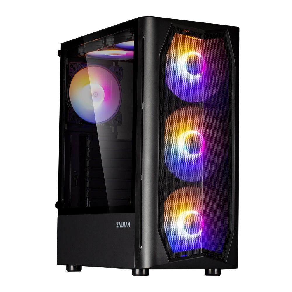 Zalman N4 REV.1 fekete (táp nélküli) ablakos ATX ház (Újszerű)