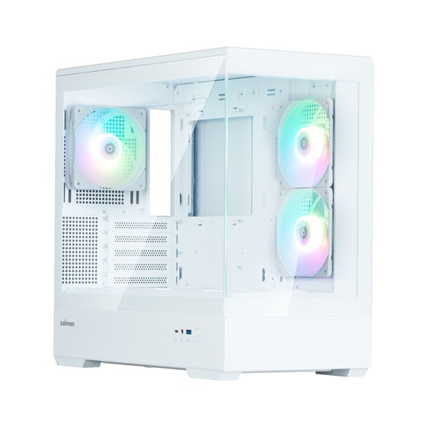 Zalman P30 White V2 fehér (táp nélküli) ablakos mATX ház