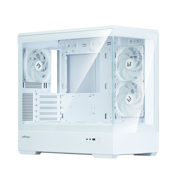 Zalman P30 White V2 fehér (táp nélküli) ablakos mATX ház