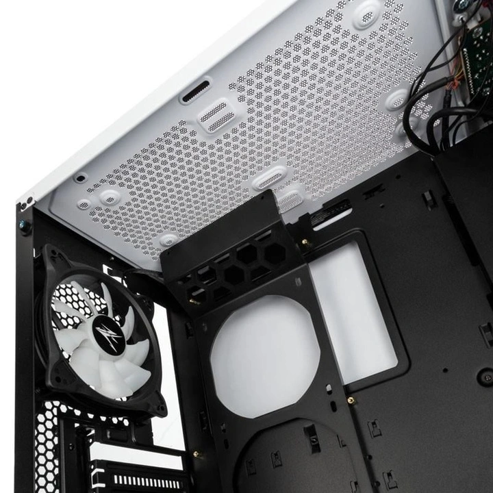 Zalman S5 fehér (táp nélküli) ablakos ATX ház