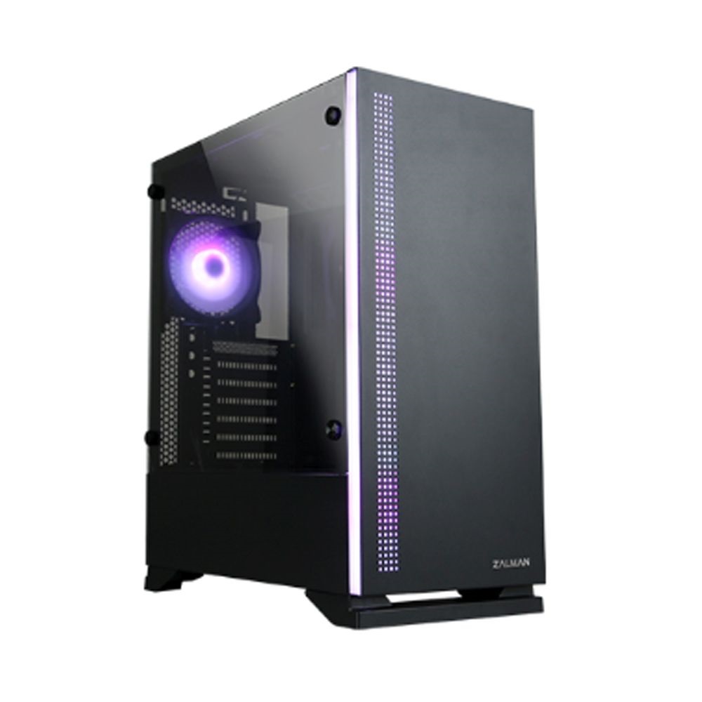 Zalman S5 fekete (táp nélküli) ablakos ATX ház (Újszerű)
