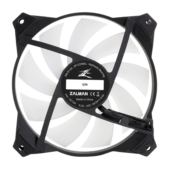 Zalman ZM-IF120 Milky White Addressable RGB ház hűtőventilátor