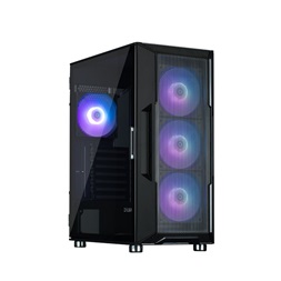 Zalman i3 Neo ARGB Black fekete (táp nélküli) ablakos ATX ház