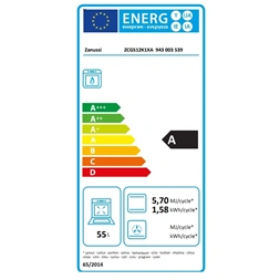 Zanussi ZCG512K1XA inox, szabadonálló, gáz, főzőzóna: 4, sütő:55L, grill, tűzhely