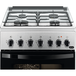 Zanussi ZCK552J1XA inox, szabadonálló, gáz, kombinált, főzőzóna: 4, sütő:54L, grill, tűzhely