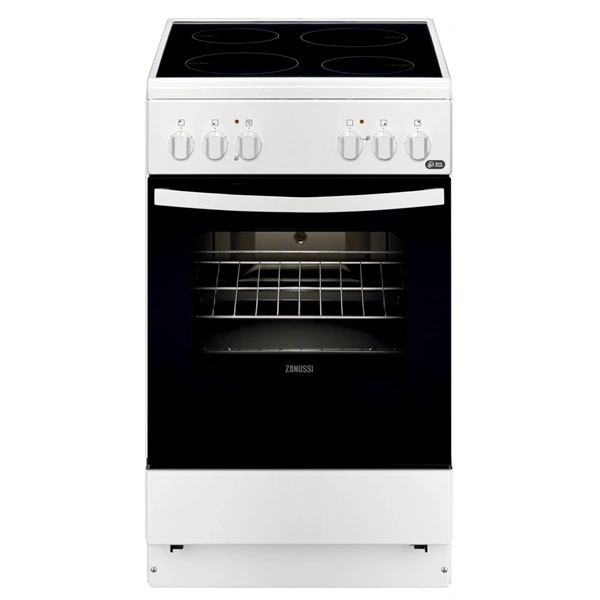 Zanussi ZCV540G1WA fehér, szabadonálló, kerámialapos, elektromos, főzőzóna: 4, sütő:54L, grill, tűzhely