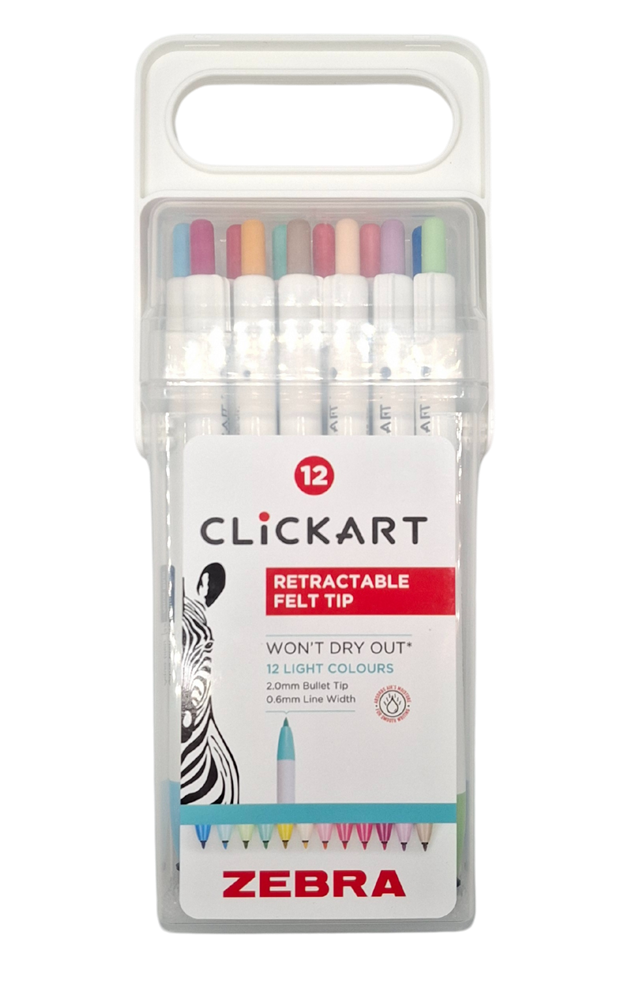 Zebra ClickArt nyomógombos 12 db-os filctoll készlet