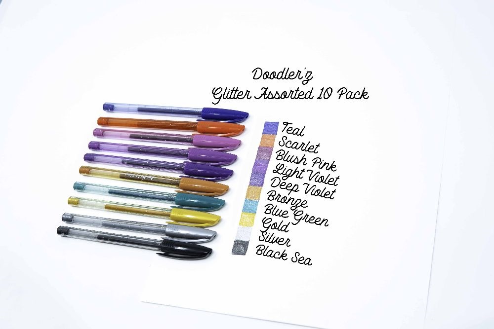 Zebra Doodlerz Glitter 10db-os zseléstoll készlet