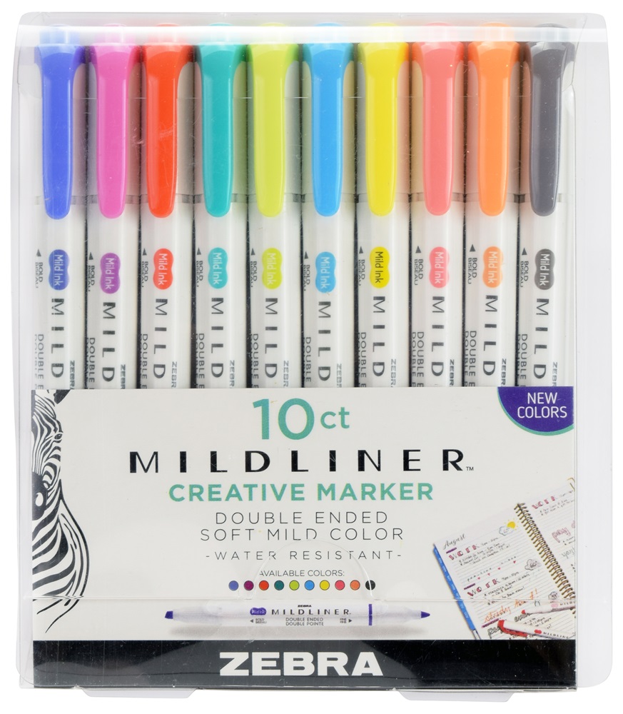 ZEBRA Mildliner 10db-os kettős végű szövegkiemelő készlet
