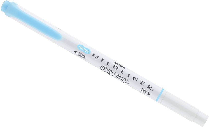 Zebra Mildliner Fluorescent kék kettős végű szövegkiemelő
