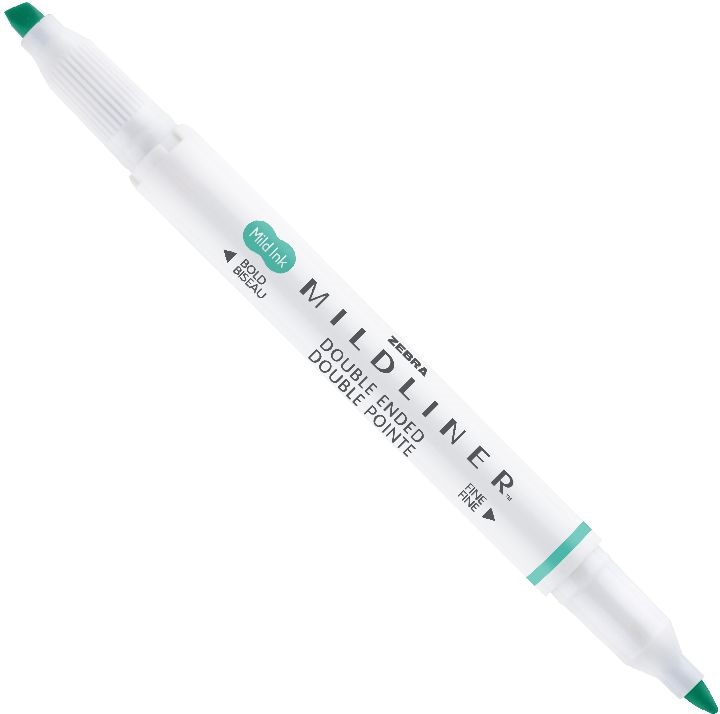 Zebra Mildliner Fluorescent kékeszöld kettős végű szövegkiemelő