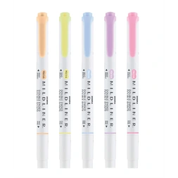 Zebra Mildliner Gentle 5 db kettős végű szövegkiemelő készlet