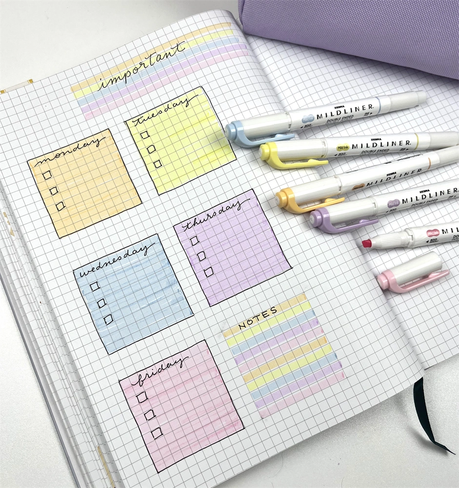 Zebra Mildliner Gentle 5 db kettős végű szövegkiemelő készlet