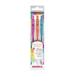 Zebra Sarasa Clip Gelpen 0,7 Boho vibes 3 db zseléstoll készlet