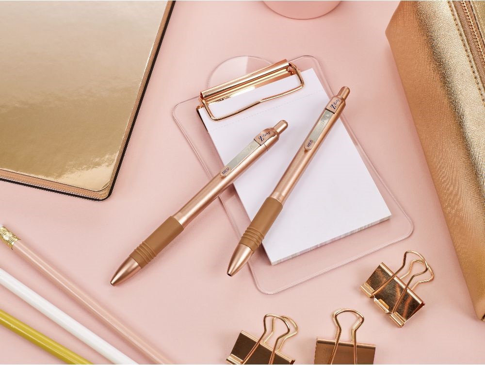 Zebra Z-Grip Smooth 1,0 Rose Gold golyóstoll kék tintával