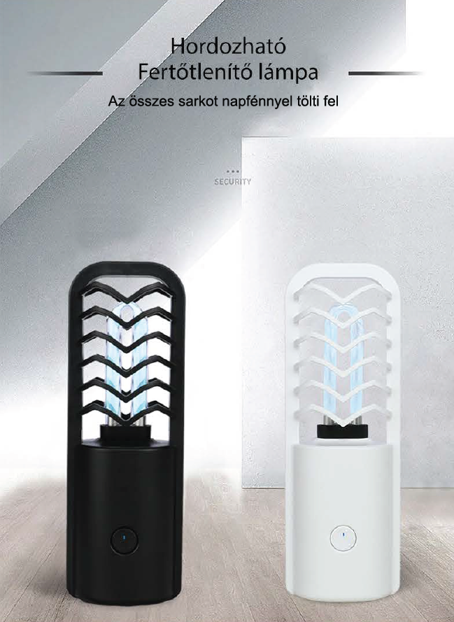 Zinas ZN-UVLM07 fehér mini UV-C lámpa+ ózongenerátor