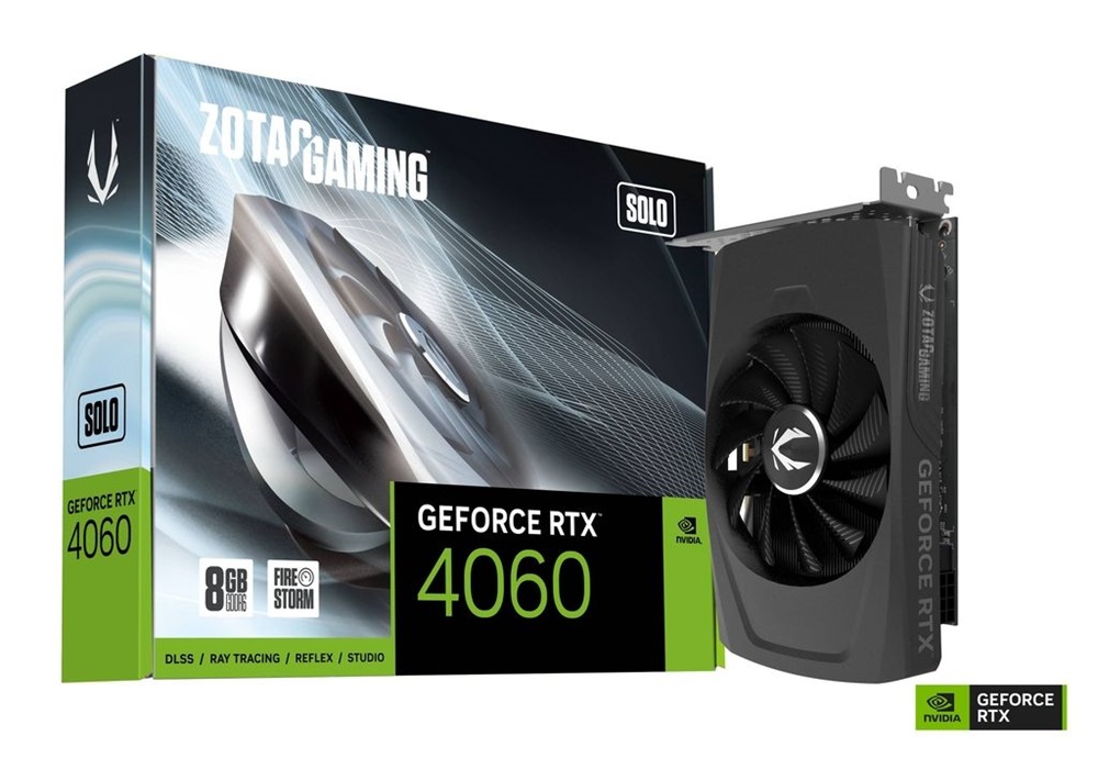 Zotac GAMING GeForce RTX 4060 SOLO nVidia 8GB GDDR6 128bit PCIe videókártya