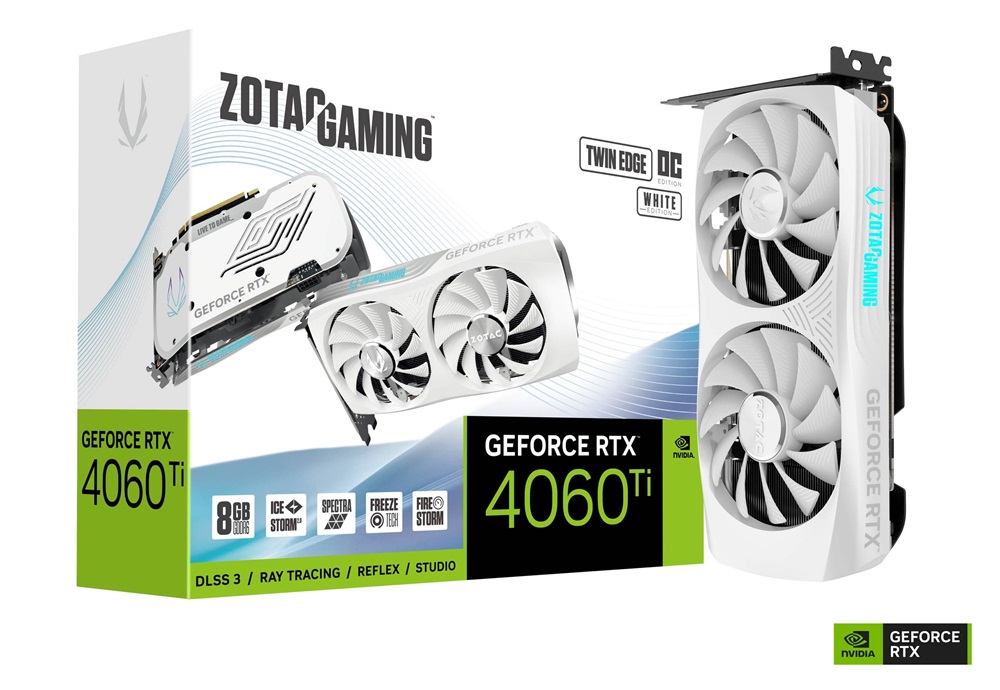 Zotac GAMING GeForce RTX 4060 Ti Twin Edge OC White Ed. nVidia 8GB GDDR6 128bit PCIe videókártya