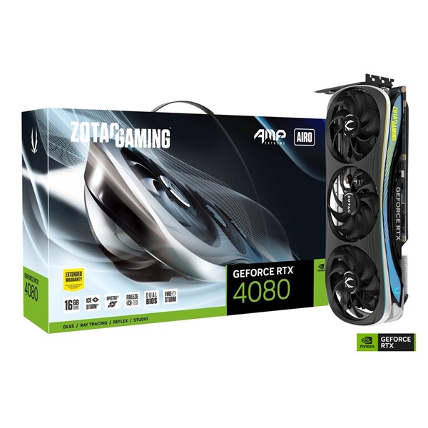 Zotac GAMING GeForce RTX 4080 AMP Extreme Airo nVidia 16GB GDDR6X 256bit PCIe videókártya