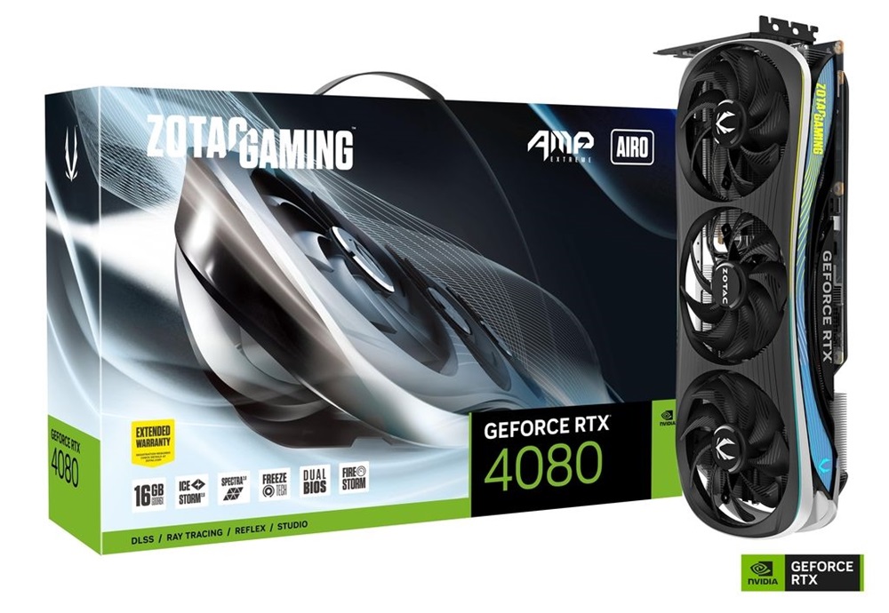 Zotac GAMING GeForce RTX 4080 AMP Extreme Airo nVidia 16GB GDDR6X 256bit PCIe videókártya