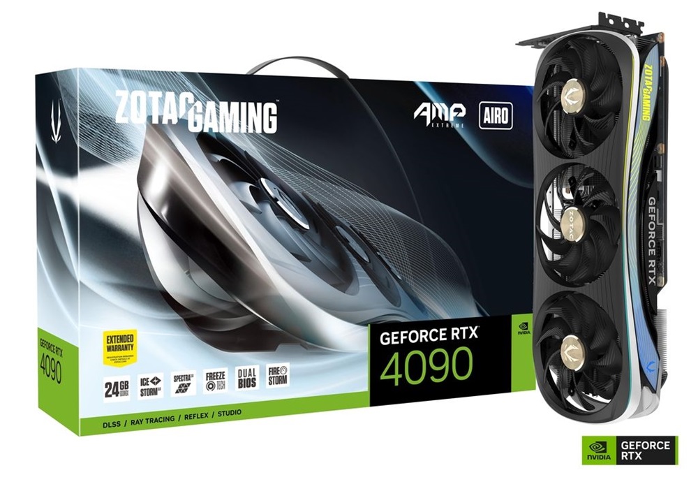 Zotac GAMING GeForce RTX 4090 AMP Extreme AIRO nVidia 24GB GDDR6X 384bit PCIe videókártya