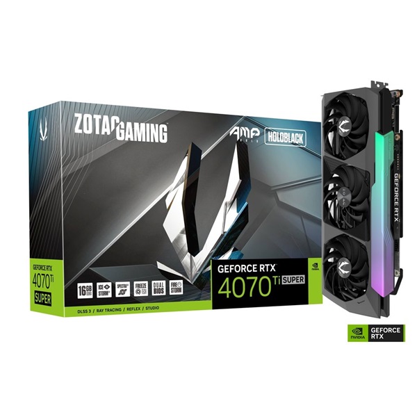 Zotac GeForce RTX 4070 Ti SUPER AMP HOLO nVidia 16GB GDDR6X 256bit PCIe videókártya