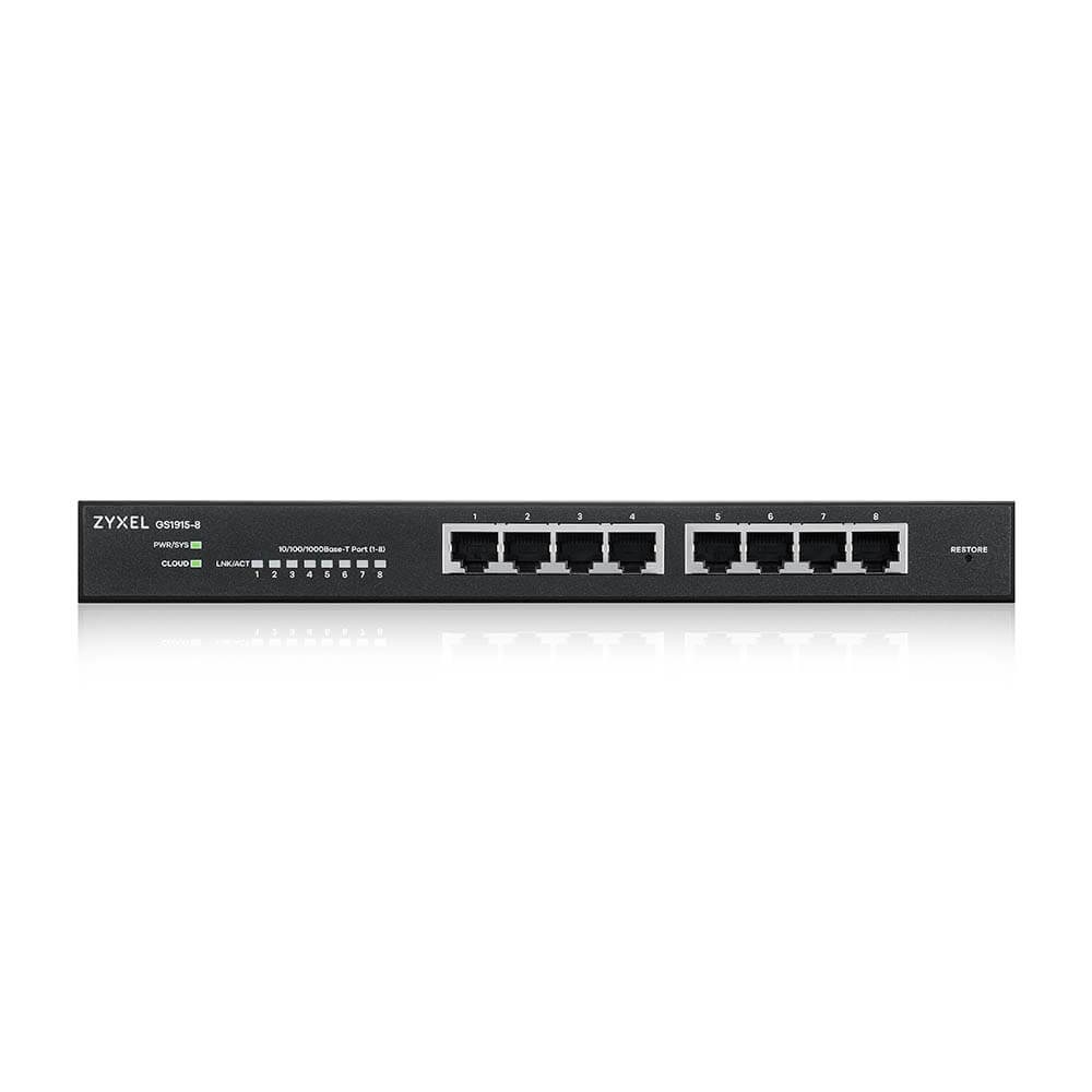 ZyXEL GS1915-8-EU0101F 8x GbE LAN smart menedzselhető asztali Switch