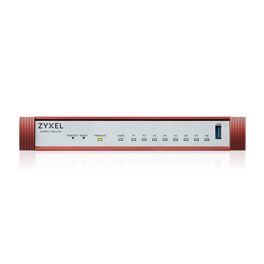 ZyXEL USGFLEX100HP 7xGbE LAN/DMZ 1xGbE PoE+ LAN 1xUSB port Tűzfal + 1 év Entry Defense Pack