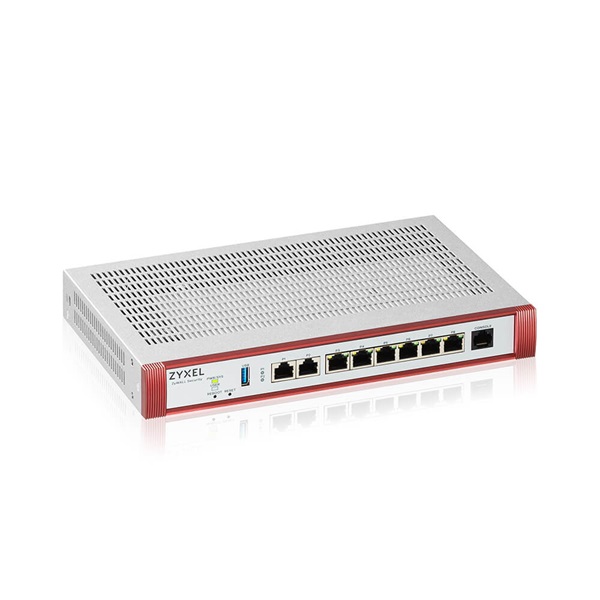 ZyXEL USGFLEX200HP 1x2.5GbE & 1x2.5GbE PoE+ Multi-Gig 6xGbE LAN/DMZ 1xUSB port Tűzfal + 1 év Entry Defense Pack