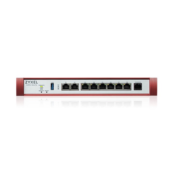 ZyXEL USGFLEX200HP 1x2.5GbE & 1x2.5GbE PoE+ Multi-Gig 6xGbE LAN/DMZ 1xUSB port Tűzfal + 1 év Gold Security Pack