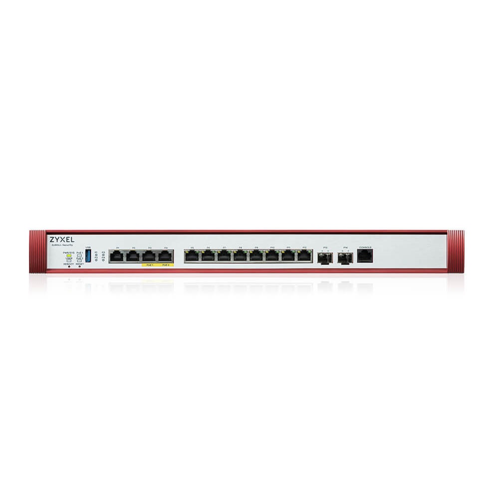 ZyXEL USGFLEX700H 2x2.5GbE Multi-Gig 2x10GbE PoE+ 8xGbE LAN/DMZ 2xSFP+ 1xUSB port Tűzfal + 1 év Gold Security Pack