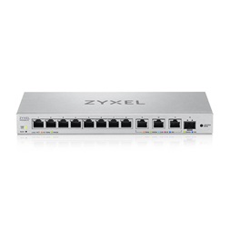 ZyXEL XGS1250-12 v2 8xGbE LAN 3x10GbE Multi-Gig LAN 1x SFP+ port web menedzselhető switch