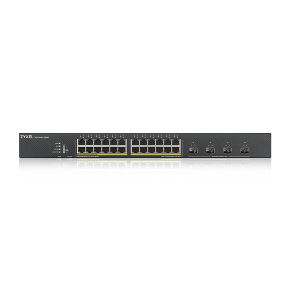 ZyXEL XGS1930-28HP 24port GbE LAN PoE (375W) 4port 10GbE SFP+ L2+ menedzselhető switch