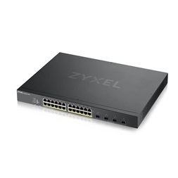 ZyXEL XGS1930-28HP 24port GbE LAN PoE (375W) 4port 10GbE SFP+ L2+ menedzselhető switch