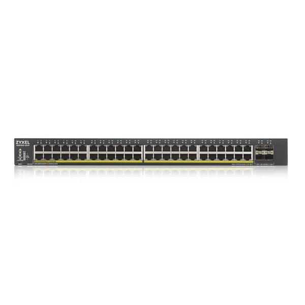 ZyXEL XGS1930-52HP 48port GbE LAN PoE (375W) 4port 10GbE SFP+ L2+ menedzselhető switch