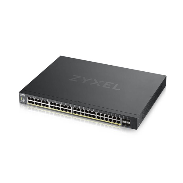 ZyXEL XGS1930-52HP 48port GbE LAN PoE (375W) 4port 10GbE SFP+ L2+ menedzselhető switch