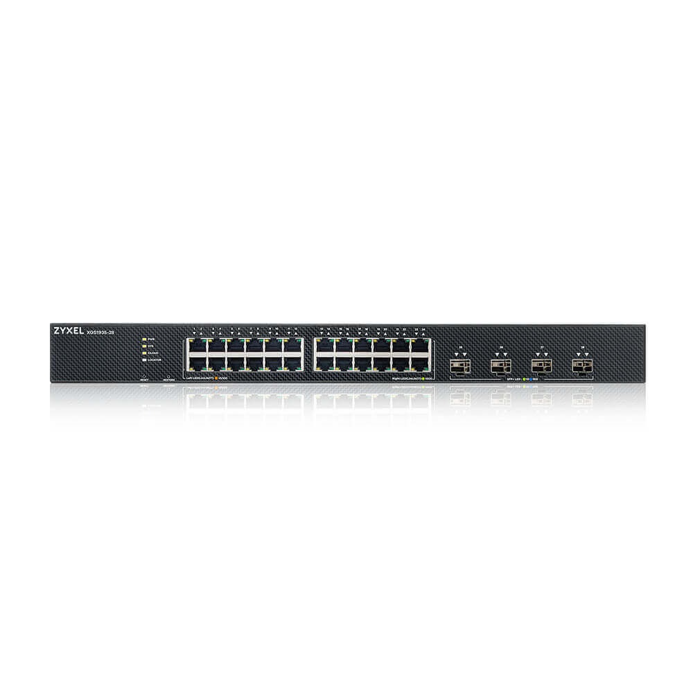 ZyXEL XGS1935-28 24port GbE LAN 4port 10GbE SFP+ Lite-L3 smart menedzselhető switch