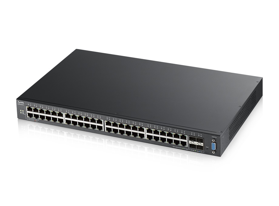 ZyXEL XGS2210-52 48port GbE LAN 4port 10GbE SFP+ L2+ menedzselhető switch