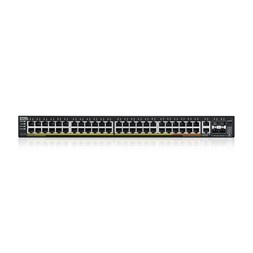 ZyXEL XGS2220-54HP 48xGbE PoE LAN 2x10mG RJ45 PoE LAN (600W) 4x10GbE SFP+ port L3 menedzselhető PoE switch