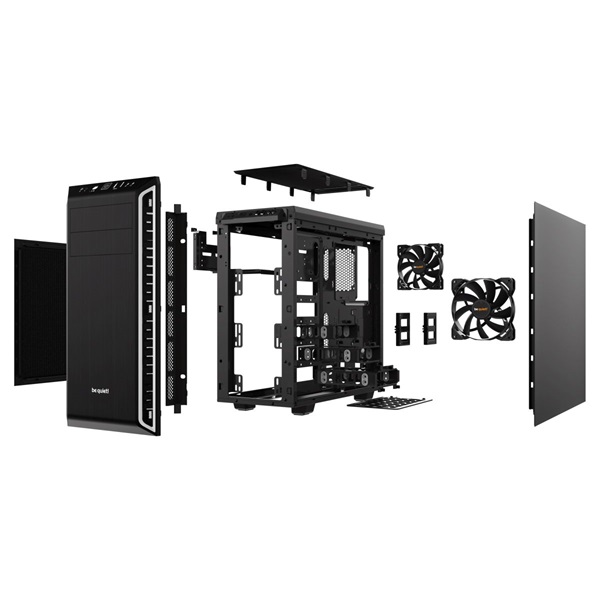 Be Quiet! Pure Base 600 fekete/ezüst (táp nélküli) ATX ház