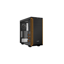 Be Quiet! Pure Base 600 fekete/narancssárga (táp nélküli) ablakos ATX ház