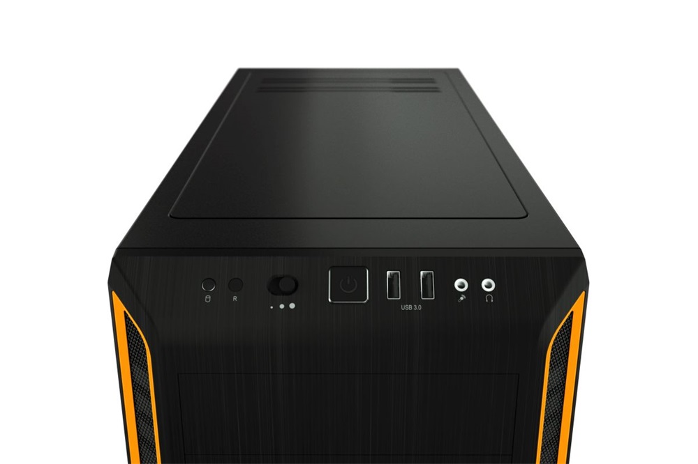 Be Quiet! Pure Base 600 fekete/narancssárga (táp nélküli) ablakos ATX ház