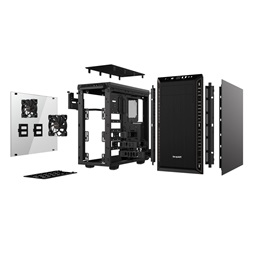 Be Quiet! Pure Base 600 fekete (táp nélküli) ablakos ATX ház